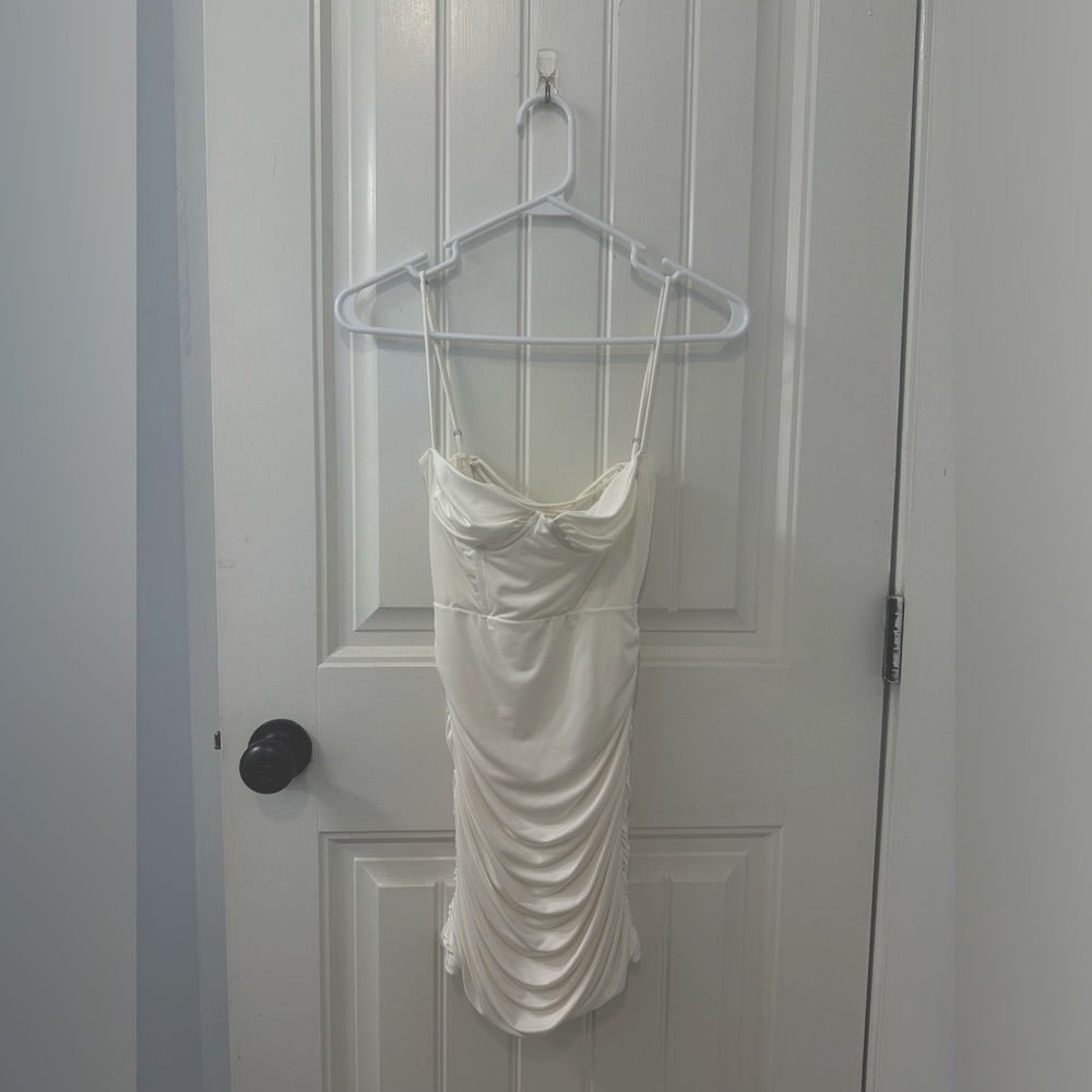 Lucy in the Sky white/cream bodycon corset dress XXS